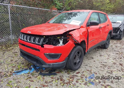 2018 Jeep Compass Sport 4X4 z USA, uszkodzony, nr VIN 3C4NJDAB4JT245866